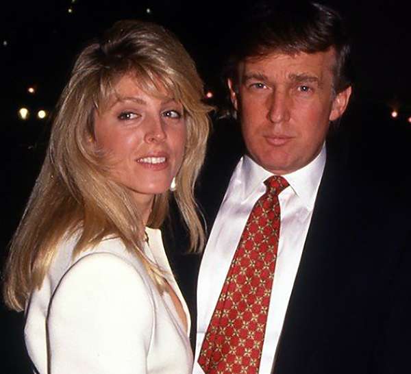 Donald Trump with his second wife Marla Ann maples