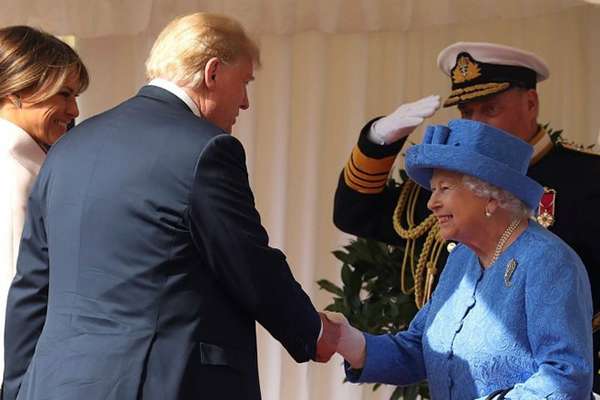 Donald Trump and Elizabeth II