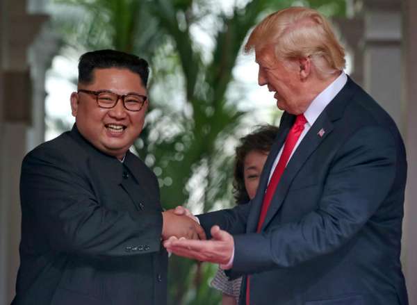 Donald Trump and Kim Chen UN