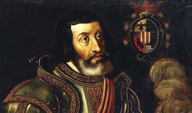 Эрнан Кортес с гербом (Hernan Cortes with coat of arms)